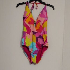 Trina Turk Pink and Yellow Women's Swim One Piece